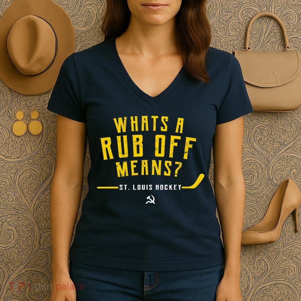 What's a Rub Off Means? Women's V-Neck T-Shirt