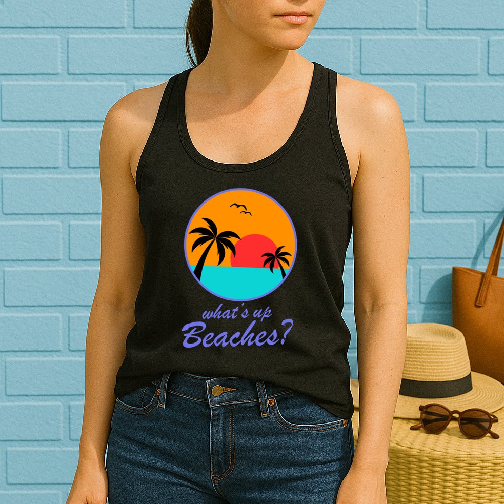 What's Up Beaches? Womens Tank Top
