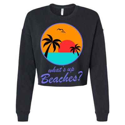 What's Up Beaches? Cropped Pullover Crew