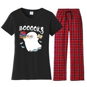 Women Halloween Books Librarian English Teacher Reader Reading Vneck Women's Flannel Pajama Set