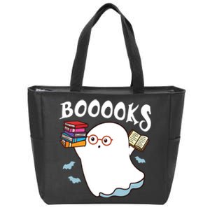 Women Halloween Books Librarian English Teacher Reader Reading Vneck Zip Tote Bag