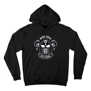 Work Hard be Strong Gorilla Silverback Monkey Ape Gift Hoodie