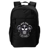 Work Hard be Strong Gorilla Silverback Monkey Ape Gift Daily Commute Backpack