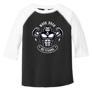 Work Hard be Strong Gorilla Silverback Monkey Ape Gift Toddler Fine Jersey T-Shirt