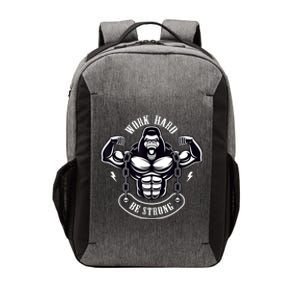 Work Hard be Strong Gorilla Silverback Monkey Ape Gift Vector Backpack