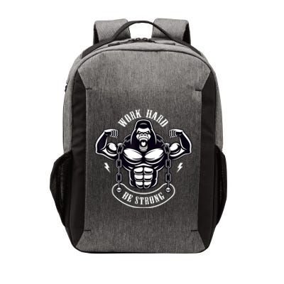 Work Hard be Strong Gorilla Silverback Monkey Ape Gift Vector Backpack