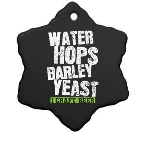 Water Hops Barley Yeast I Craft Beer Gift Ceramic Star Ornament