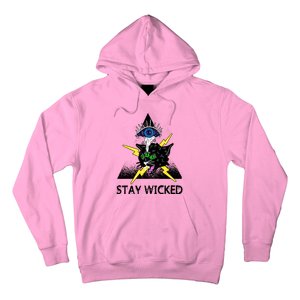 Wicked Halloween Black Cat Green All Seeing Eye Gift Hoodie