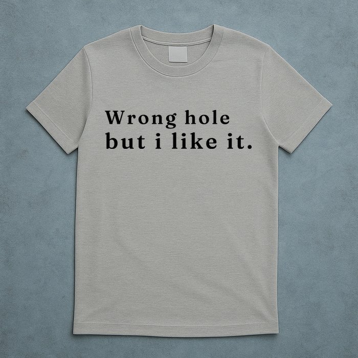 Wrong Hole But I Like It Funny T-Shirt