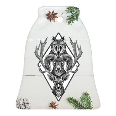 Wolfram Hart (B&Amp;W) Ceramic Bell Ornament