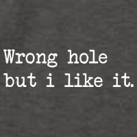 Wrong Hole But I Like It Funny Sayings Adult Humor Vector Backpack