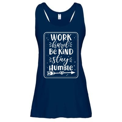 Work Hard Be Kind Stay Humble Ladies Essential Flowy Tank