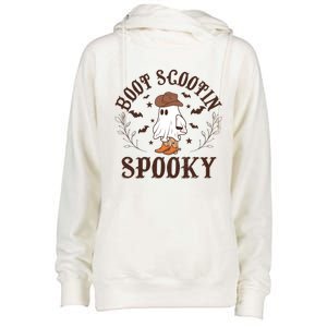 Western Halloween Boot Scoot Spooky Womens Funnel Neck Pullover Hood