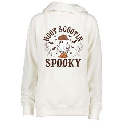 Western Halloween Boot Scoot Spooky Womens Funnel Neck Pullover Hood