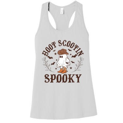 Western Halloween Boot Scoot Spooky Women's Racerback Tank