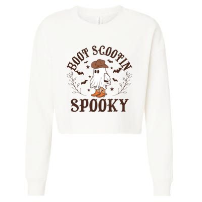 Western Halloween Boot Scoot Spooky Cropped Pullover Crew