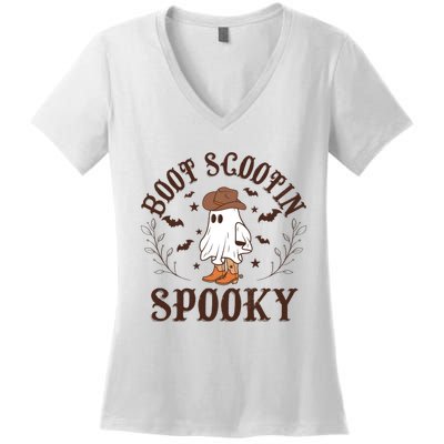 Western Halloween Boot Scoot Spooky Women's V-Neck T-Shirt