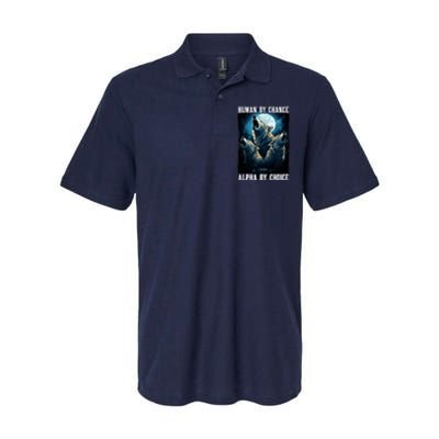 Wolf Human By Chance Alpha By Choice Softstyle Adult Sport Polo