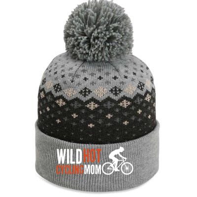 Wild Hot Cycling Mom Cycologist Biking Racing Bicycle Mtb Gift The Baniff Cuffed Pom Beanie