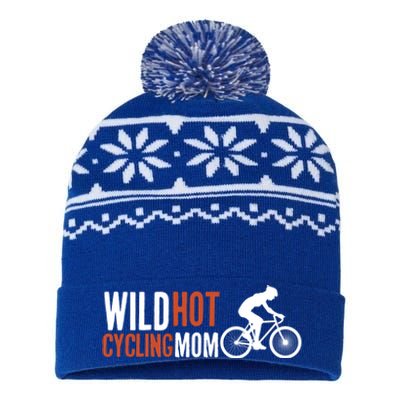 Wild Hot Cycling Mom Cycologist Biking Racing Bicycle Mtb Gift USA-Made Snowflake Beanie