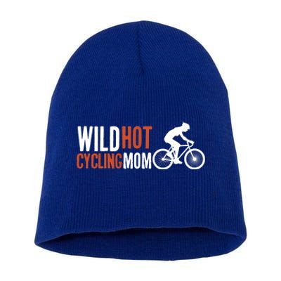 Wild Hot Cycling Mom Cycologist Biking Racing Bicycle Mtb Gift Short Acrylic Beanie