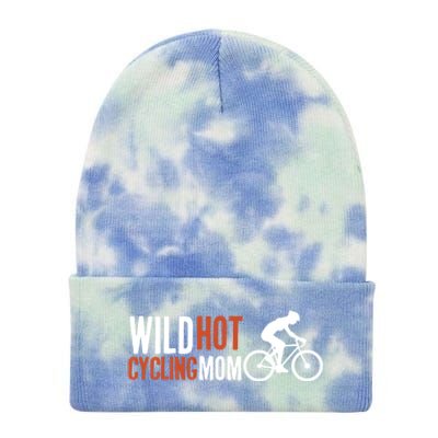 Wild Hot Cycling Mom Cycologist Biking Racing Bicycle Mtb Gift Tie Dye 12in Knit Beanie