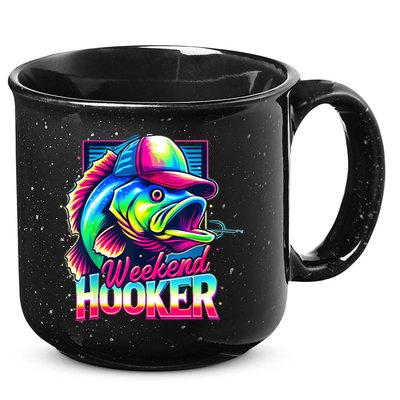 Weekend Hooker Colorful Fishing 15oz Campfire Ceramic Mug