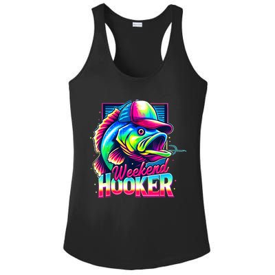 Weekend Hooker Colorful Fishing Ladies PosiCharge Competitor Racerback Tank
