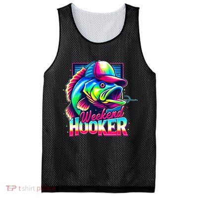 Weekend Hooker Colorful Fishing Mesh Reversible Basketball Jersey Tank