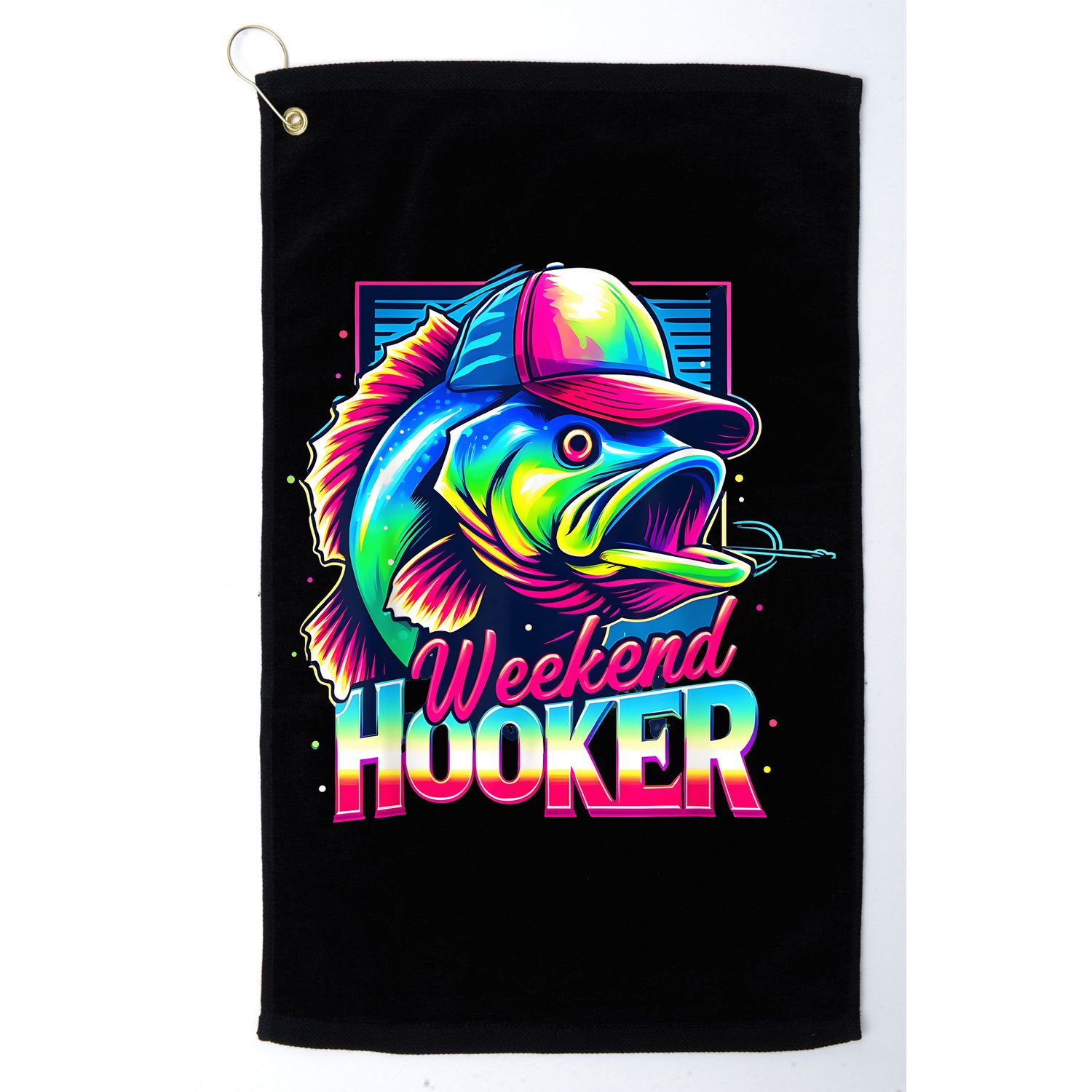 Weekend Hooker Colorful Fishing Golf Towel