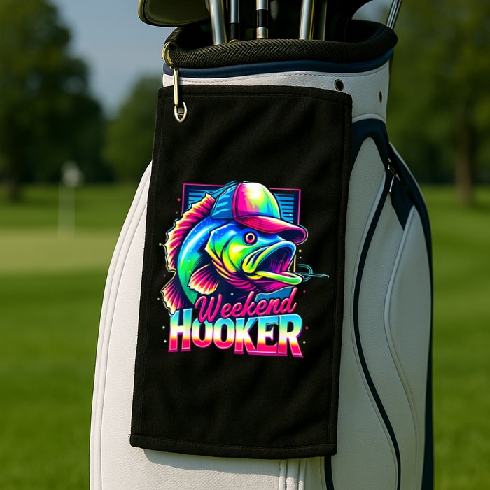 Weekend Hooker Colorful Fishing Golf Towel