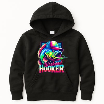 Weekend Hooker Colorful Fishing Kids Hoodie