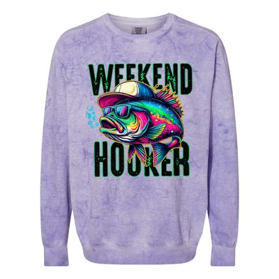 Weekend Hooker Colorful Fishing Colorblast Crewneck Sweatshirt