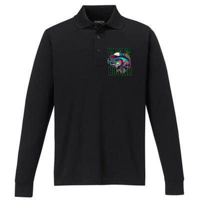 Weekend Hooker Colorful Fishing Performance Long Sleeve Polo