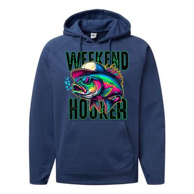 Weekend Hooker Colorful Fishing Performance Fleece Hoodie