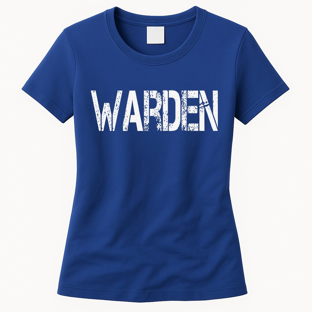 Warden Halloween Costume Game Fish Prison Womens T-Shirt
