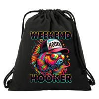 Weekend Hooker Colorful Fishing Drawstring Bag