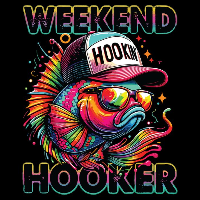 Weekend Hooker Colorful Fishing Drawstring Bag