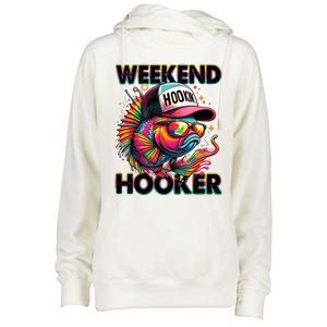 Weekend Hooker Colorful Fishing Womens Funnel Neck Pullover Hood