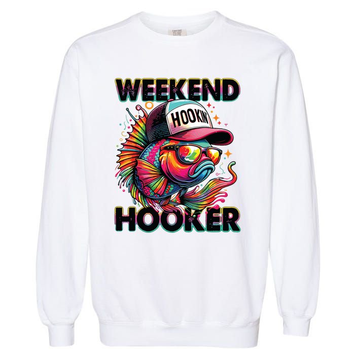 Weekend Hooker Colorful Fishing Garment-Dyed Sweatshirt