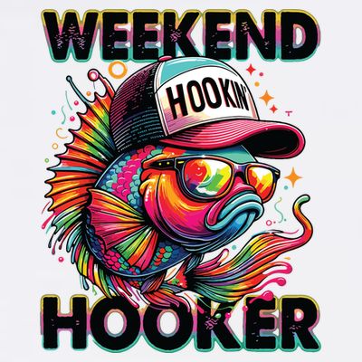 Weekend Hooker Colorful Fishing T-Shirt