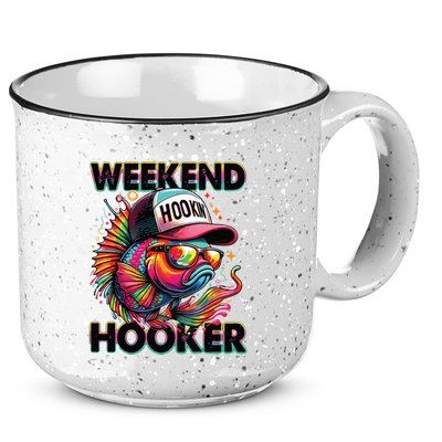 Weekend Hooker Colorful Fishing 15oz Campfire Ceramic Mug