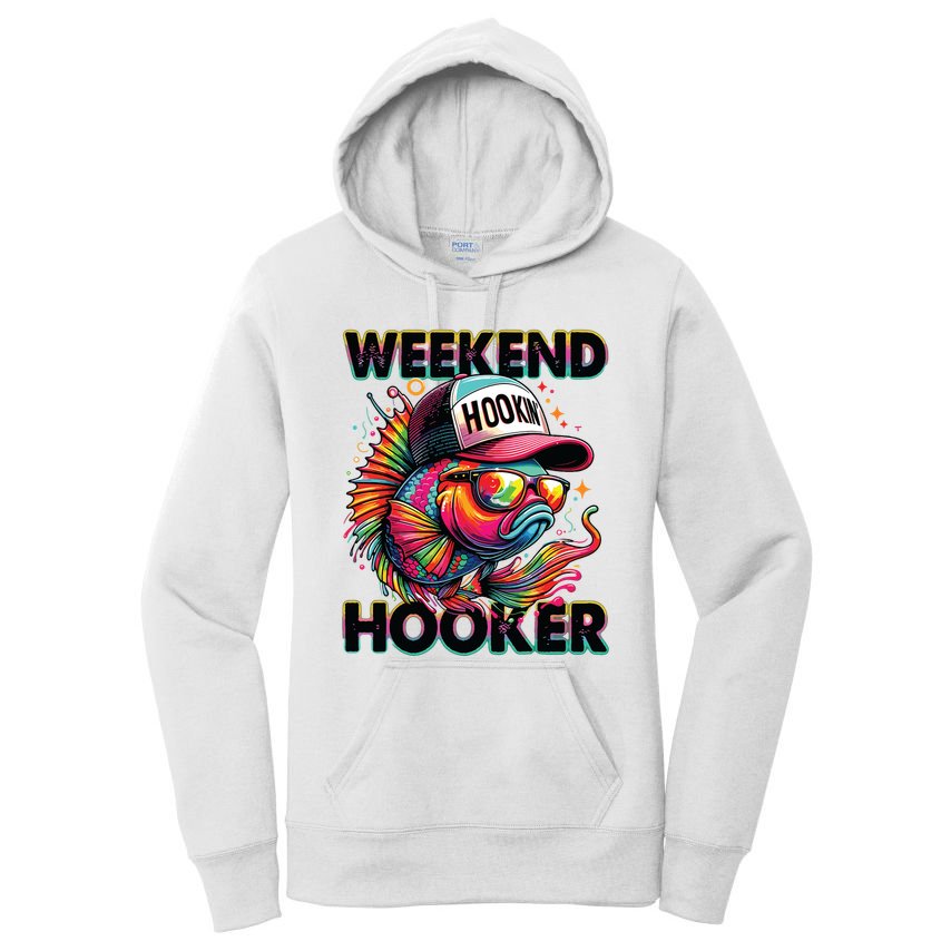 Weekend Hooker Colorful Fishing Women's Pullover Hoodie