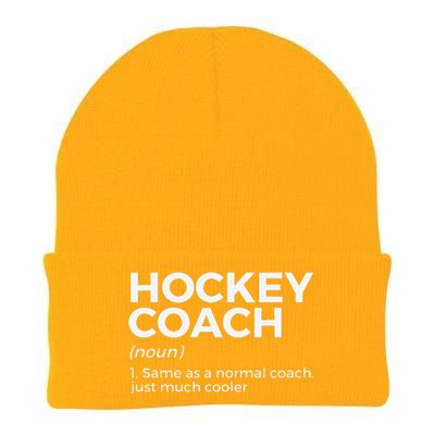 Walking Hockey Coach Definition Funny Hockey Player Knit Cap Winter Beanie