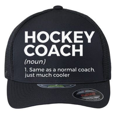 Walking Hockey Coach Definition Funny Hockey Player Flexfit Unipanel Trucker Cap