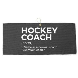 Walking Hockey Coach Definition Funny Hockey Player Large Microfiber Waffle Golf Towel