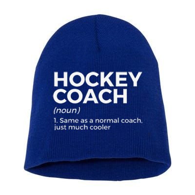 Walking Hockey Coach Definition Funny Hockey Player Short Acrylic Beanie