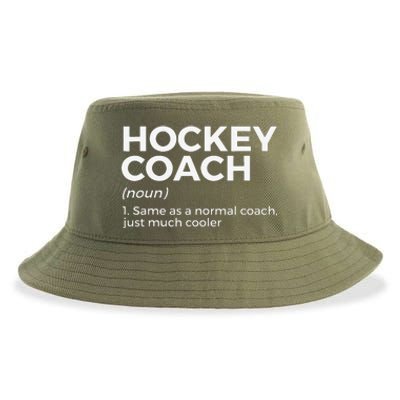 Walking Hockey Coach Definition Funny Hockey Player Sustainable Bucket Hat