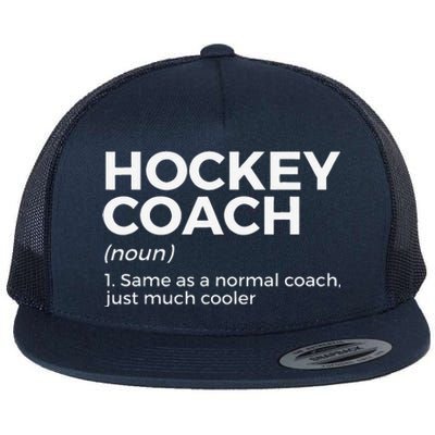 Walking Hockey Coach Definition Funny Hockey Player Flat Bill Trucker Hat