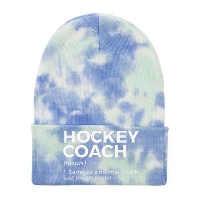 Walking Hockey Coach Definition Funny Hockey Player Tie Dye 12in Knit Beanie